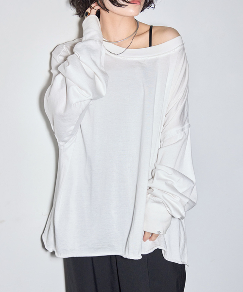 CITYSHOP(シティーショップ)の「《追加》HIGH GAUGH URAKE PULLOVER:カットソー(Tシャツ/カットソー・レディース・ホワイト/ブラック・FREE)」の19枚目の写真