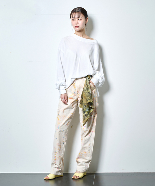 CITYSHOP(シティーショップ)の「《追加》HIGH GAUGH URAKE PULLOVER:カットソー(Tシャツ/カットソー・レディース・ホワイト/ブラック・FREE)」の16枚目の写真