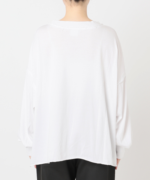 CITYSHOP(シティーショップ)の「《追加》HIGH GAUGH URAKE PULLOVER:カットソー(Tシャツ/カットソー・レディース・ホワイト/ブラック・FREE)」の13枚目の写真