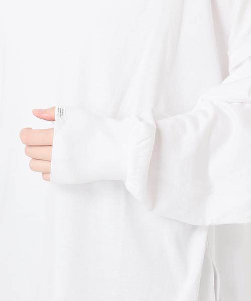 CITYSHOP(シティーショップ)の「《追加》HIGH GAUGH URAKE PULLOVER:カットソー(Tシャツ/カットソー・レディース・ホワイト/ブラック・FREE)」の9枚目の写真
