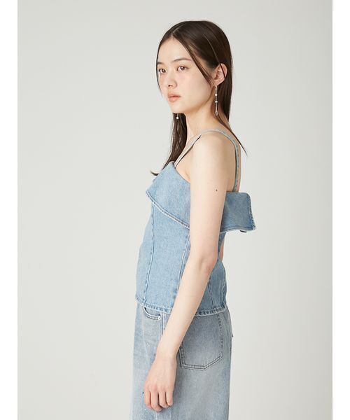 FRAY I.D(フレイアイディー)の「2wayデニムビスチェ(その他トップス・レディース・ブラック/ライトブルー/ホワイト・0/1)」の11枚目の写真