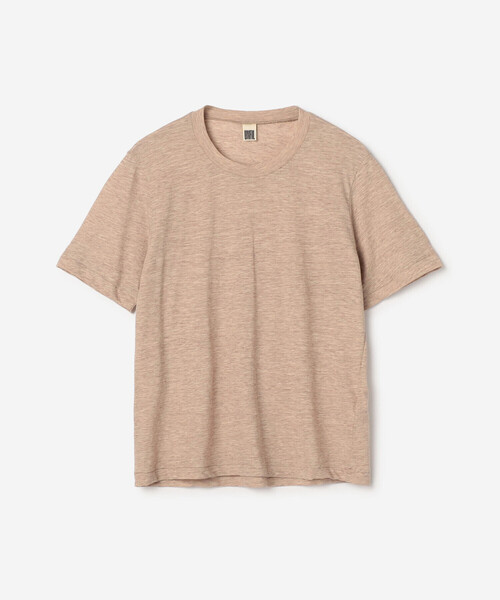 UNFIL(アンフィル)の「UNFIL | スラブヤーン レイヤーどトップス WOMEN(Tシャツ/カットソー・レディース・キャメル/ライトグレー・1)」の6枚目の写真