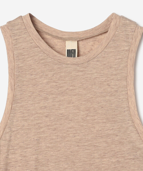 UNFIL(アンフィル)の「UNFIL | スラブヤーン レイヤーどトップス WOMEN(Tシャツ/カットソー・レディース・キャメル/ライトグレー・1)」の12枚目の写真