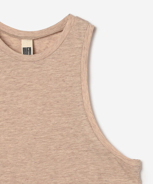 UNFIL(アンフィル)の「UNFIL | スラブヤーン レイヤーどトップス WOMEN(Tシャツ/カットソー・レディース・キャメル/ライトグレー・1)」の13枚目の写真