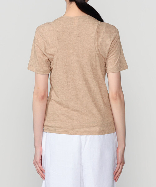 UNFIL(アンフィル)の「UNFIL | スラブヤーン レイヤーどトップス WOMEN(Tシャツ/カットソー・レディース・キャメル/ライトグレー・1)」の17枚目の写真