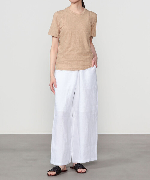 UNFIL(アンフィル)の「UNFIL | スラブヤーン レイヤーどトップス WOMEN(Tシャツ/カットソー・レディース・キャメル/ライトグレー・1)」の19枚目の写真