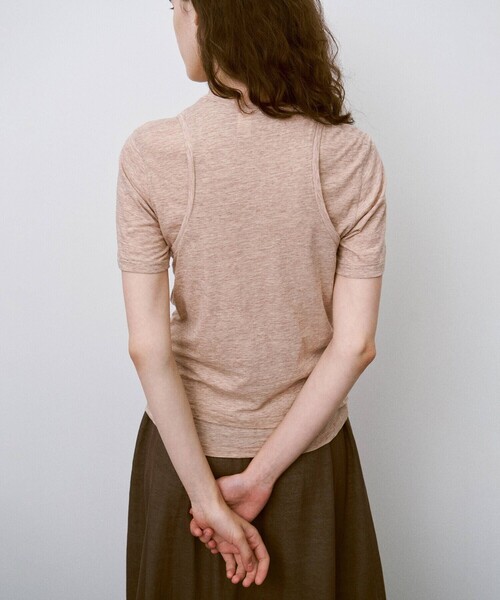 UNFIL(アンフィル)の「UNFIL | スラブヤーン レイヤーどトップス WOMEN(Tシャツ/カットソー・レディース・キャメル/ライトグレー・1)」の20枚目の写真