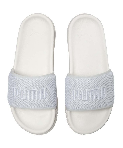 PUMA(プーマ)の「プーマ PUMA プラットフォーム スライド UM(サンダル・レディース・ホワイト×グレー・26.0cm/25.0cm/24.0cm/23.0cm)」の1枚目の写真
