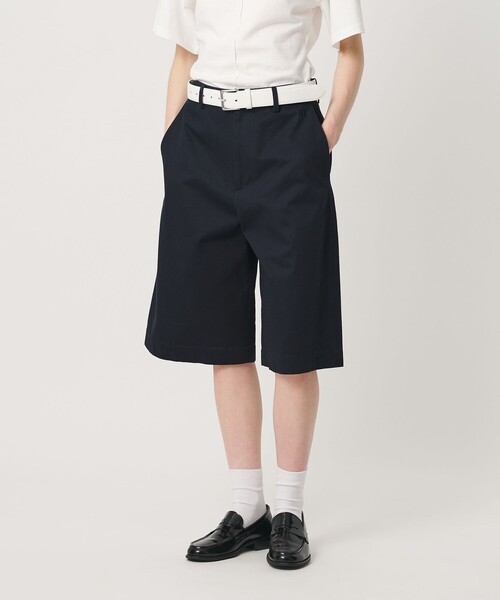 ER(イーアール)の「<ER>コットン チノ ハーフパンツ(その他パンツ・レディース・ライトグレー/ネイビー・S/M)」の3枚目の写真