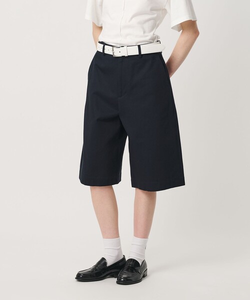ER(イーアール)の「<ER>コットン チノ ハーフパンツ(その他パンツ・レディース・ライトグレー/ネイビー・S/M)」の4枚目の写真