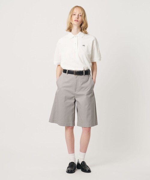 ER(イーアール)の「<ER>コットン チノ ハーフパンツ(その他パンツ・レディース・ライトグレー/ネイビー・S/M)」の7枚目の写真