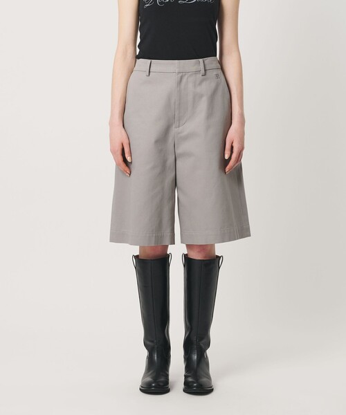 ER(イーアール)の「<ER>コットン チノ ハーフパンツ(その他パンツ・レディース・ライトグレー/ネイビー・S/M)」の9枚目の写真