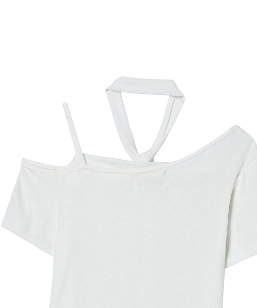 THE GREEN LAB（ザグリーンラボ）の「アンバランスシャーリングタイ半袖Tシャツ[ホワイト]（Tシャツ/カットソー・レディース・その他・FREE）」の17枚目の写真
