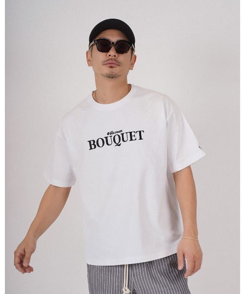 #Re:room（リルーム）の「ブーケエンブロイダリーTシャツ（Tシャツ/カットソー・メンズ・ホワイト/ブラック・M-L/S-M）」の4枚目の写真