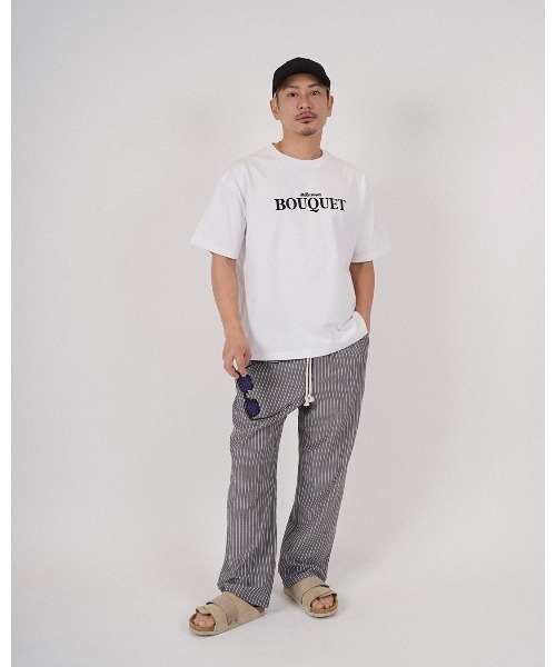 #Re:room（リルーム）の「ブーケエンブロイダリーTシャツ（Tシャツ/カットソー・メンズ・ホワイト/ブラック・M-L/S-M）」の5枚目の写真