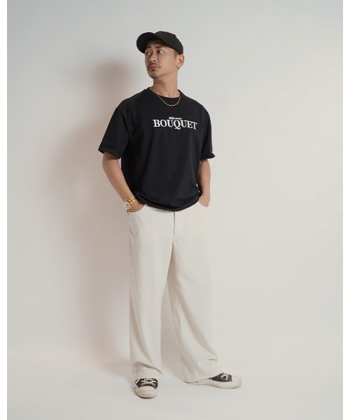 #Re:room（リルーム）の「ブーケエンブロイダリーTシャツ（Tシャツ/カットソー・メンズ・ホワイト/ブラック・M-L/S-M）」の12枚目の写真