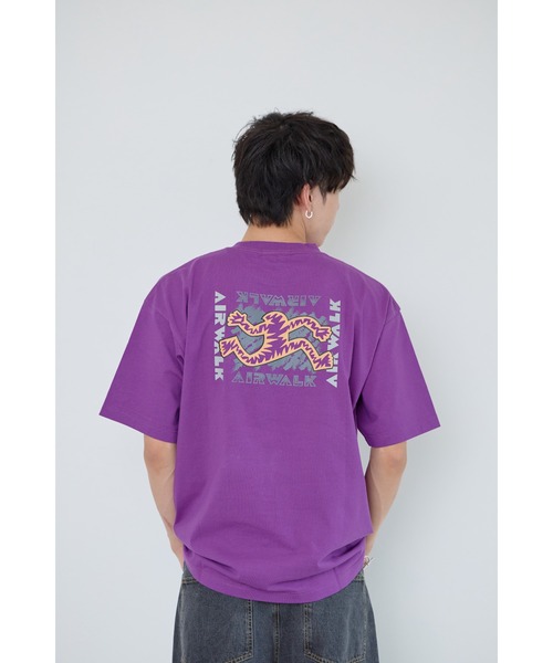 AIRWALK(エアウォーク)の「【AIRWALK/エアウォーク】バックプリントTシャツ メンズ/バックプリント/カジュアル/ストリート(Tシャツ/カットソー・メンズ・パープル/ホワイト/杢グレー/ブラック・MEDIUM/LARGE/X-LARGE)」の4枚目の写真