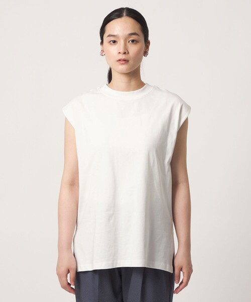 A DAY IN THE LIFE UNITED ARROWS（アデイインザライフユナイテッドアローズ）の「USAコットン ノースリーブTシャツ＜A DAY IN THE LIFE＞（Tシャツ/カットソー・レディース・ブラック/その他2/オフホワイト/ライトピンク・FREE）」の11枚目の写真