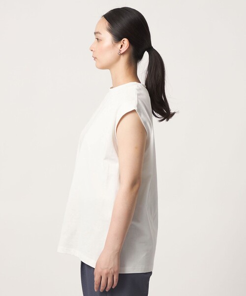 A DAY IN THE LIFE UNITED ARROWS（アデイインザライフユナイテッドアローズ）の「USAコットン ノースリーブTシャツ＜A DAY IN THE LIFE＞（Tシャツ/カットソー・レディース・ブラック/その他2/オフホワイト/ライトピンク・FREE）」の12枚目の写真