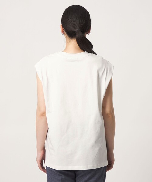A DAY IN THE LIFE UNITED ARROWS（アデイインザライフユナイテッドアローズ）の「USAコットン ノースリーブTシャツ＜A DAY IN THE LIFE＞（Tシャツ/カットソー・レディース・ブラック/その他2/オフホワイト/ライトピンク・FREE）」の13枚目の写真
