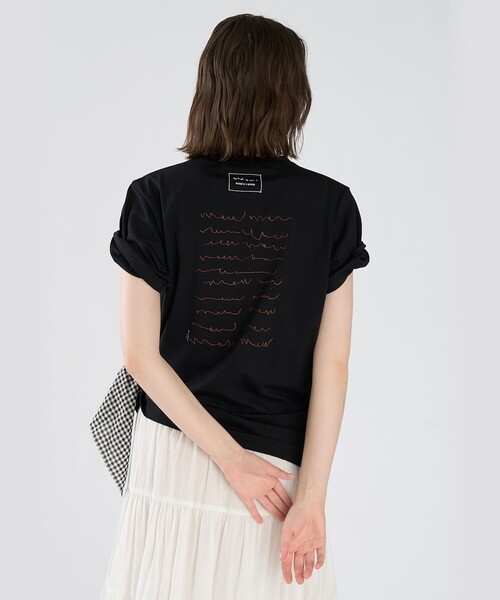 To b. by agnes b.(トゥービーバイアニエスベー)の「Cat T オーガニックコットン 半袖 アーティストTシャツ(Tシャツ/カットソー・レディース・ブラック・FREE)」の6枚目の写真