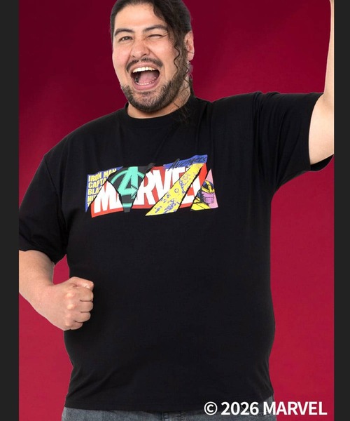 «MARVEL» футболка с коротким рукавом, большой размер, логотип‑принт «Avengers» «Marvel», 80‑летний юбилей, официальная дизайнерская футболка