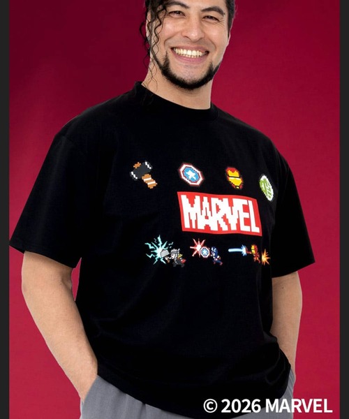SAKAZEN(サカゼン)の「「MARVEL」 Tシャツ 半袖 メンズ 大きいサイズ ロゴプリント「アベンジャーズ」「マーベル」 サカゼン80周年記念 オリジナルデザイン(Tシャツ/カットソー・メンズ・C/A/B/D・X3(6L~7L)/X2(4L~5L)/X1(3L~4L))」の3枚目の写真