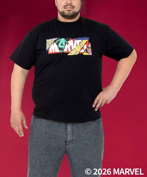 SAKAZEN(サカゼン)の「「MARVEL」 Tシャツ 半袖 メンズ 大きいサイズ ロゴプリント「アベンジャーズ」「マーベル」 サカゼン80周年記念 オリジナルデザイン(Tシャツ/カットソー・メンズ・C/A/B/D・X3(6L~7L)/X2(4L~5L)/X1(3L~4L))」の9枚目の写真