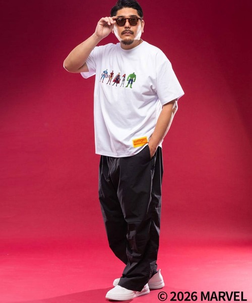 SAKAZEN(サカゼン)の「「MARVEL」 Tシャツ 半袖 メンズ 大きいサイズ ロゴプリント「アベンジャーズ」「マーベル」 サカゼン80周年記念 オリジナルデザイン(Tシャツ/カットソー・メンズ・C/A/B/D・X3(6L~7L)/X2(4L~5L)/X1(3L~4L))」の21枚目の写真