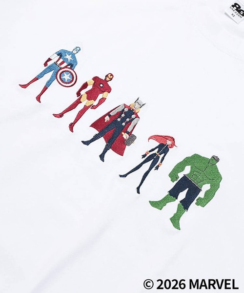 SAKAZEN(サカゼン)の「「MARVEL」 Tシャツ 半袖 メンズ 大きいサイズ ロゴプリント「アベンジャーズ」「マーベル」 サカゼン80周年記念 オリジナルデザイン(Tシャツ/カットソー・メンズ・C/A/B/D・X3(6L~7L)/X2(4L~5L)/X1(3L~4L))」の12枚目の写真