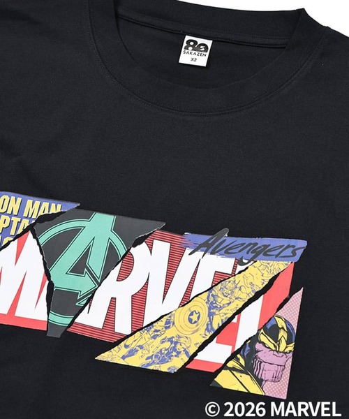 SAKAZEN(サカゼン)の「「MARVEL」 Tシャツ 半袖 メンズ 大きいサイズ ロゴプリント「アベンジャーズ」「マーベル」 サカゼン80周年記念 オリジナルデザイン(Tシャツ/カットソー・メンズ・C/A/B/D・X3(6L~7L)/X2(4L~5L)/X1(3L~4L))」の13枚目の写真