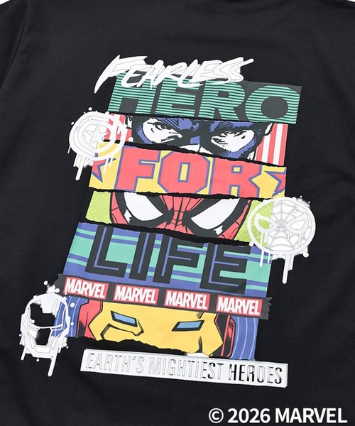 SAKAZEN(サカゼン)の「「MARVEL」 Tシャツ 半袖 メンズ 大きいサイズ ロゴプリント「アベンジャーズ」「マーベル」 サカゼン80周年記念 オリジナルデザイン(Tシャツ/カットソー・メンズ・C/A/B/D・X3(6L~7L)/X2(4L~5L)/X1(3L~4L))」の16枚目の写真