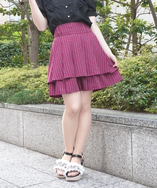 ハイウエストプリーツスカパン（その他パンツ）｜axes femme POETIQUE