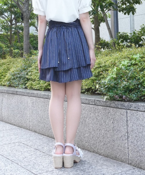 axes femme POETIQUE（アクシーズファムポエティック）の「ハイウエストプリーツスカパン（その他パンツ・レディース・ネイビー/レッド/ブラック・MEDIUM）」の6枚目の写真