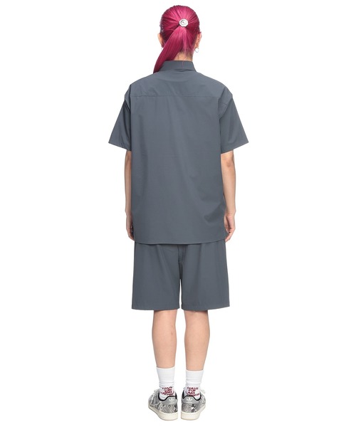 S&SONS(エスアンドサンズ)の「【セットアップ】 半袖 シャツ 短パン セットアップ メンズ 夏 軽量 レディース ドライ ストレッチ ナイロン ショートパンツ 上下セット S&SONS (エスアンドサンズ)(セットアップ・メンズ・ブラック/ベージュ/ブルーグレー・LL/L/M)」の10枚目の写真