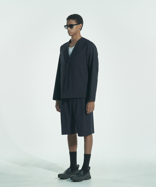 VICTIM(ヴィクティム)の「VICTIM ヴィクティム / LIGHT RELAX SHORTS セットアップライトリラックスショーツ 接触冷感 シワ防止 速乾 / VTM-26-P-005(その他パンツ・メンズ・ネイビー/ブラック/グレー・1/3/2)」の6枚目の写真