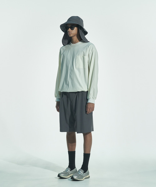 VICTIM(ヴィクティム)の「VICTIM ヴィクティム / LIGHT RELAX SHORTS セットアップライトリラックスショーツ 接触冷感 シワ防止 速乾 / VTM-26-P-005(その他パンツ・メンズ・ネイビー/ブラック/グレー・1/3/2)」の9枚目の写真