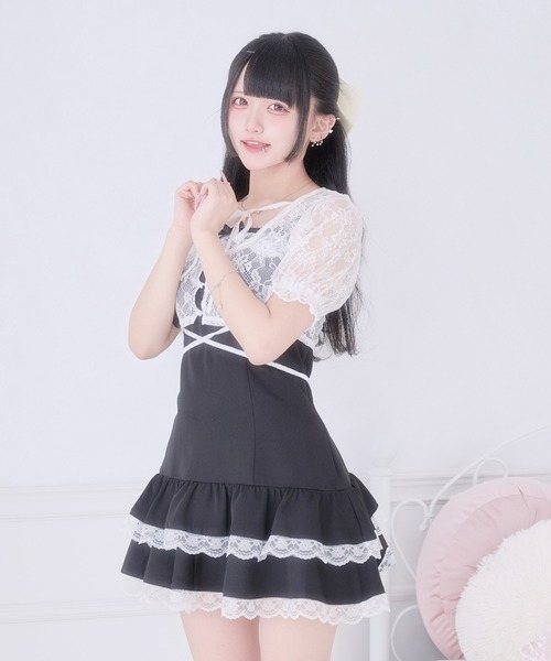 Pal elfy（パルエルフィー）の「ウエストクロスリボンカーディガン（Tシャツ/カットソー・レディース・ブラック/オフホワイト/ブラック系その他・フリー）」の9枚目の写真