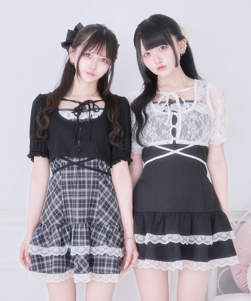 Pal elfy（パルエルフィー）の「ウエストクロスリボンカーディガン（Tシャツ/カットソー・レディース・ブラック/オフホワイト/ブラック系その他・フリー）」の19枚目の写真