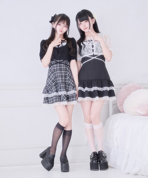 Pal elfy（パルエルフィー）の「ウエストクロスリボンカーディガン（Tシャツ/カットソー・レディース・ブラック/オフホワイト/ブラック系その他・フリー）」の21枚目の写真