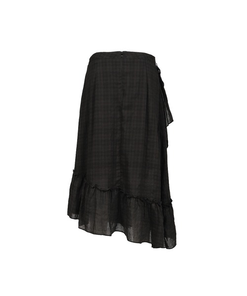 BOHEMSEO（ボヘミアンソウル）の「DRAPED FRILL STRAP SKIRT（スカート・レディース・ブラック・OS）」の2枚目の写真