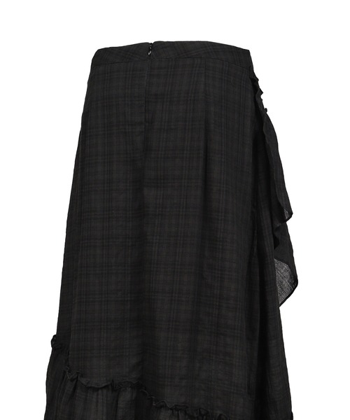 BOHEMSEO（ボヘミアンソウル）の「DRAPED FRILL STRAP SKIRT（スカート・レディース・ブラック・OS）」の6枚目の写真