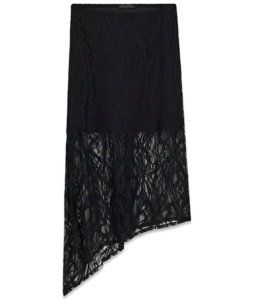 Guess(ゲス)の「EVELYN Asymmetric Midi Skirt スカート(スカート・レディース・ブラック・SMALL/MEDIUM/X-SMALL)」の1枚目の写真