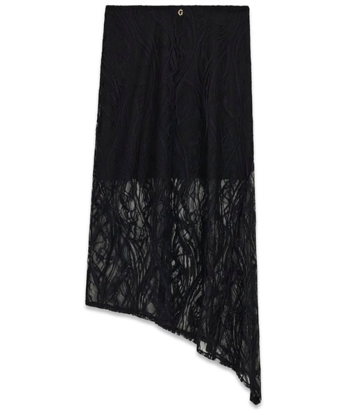 Guess(ゲス)の「EVELYN Asymmetric Midi Skirt スカート(スカート・レディース・ブラック・SMALL/MEDIUM/X-SMALL)」の2枚目の写真