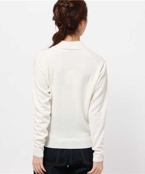 OUTLET（アウトレット）の「【mystic】カシミヤタッチミドルネックニット（ニット/セーター・レディース・オフホワイト/ブラック/キャメル/レッド・FREE）」の7枚目の写真