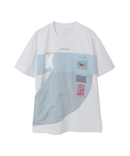 KARL HELMUT(カールヘルム)の「ロゴプリントポリエステルタフタ使いカットソー(Tシャツ/カットソー・メンズ・ネイビー/キナリ/ブラック/ホワイト・LARGE/MEDIUM)」の5枚目の写真