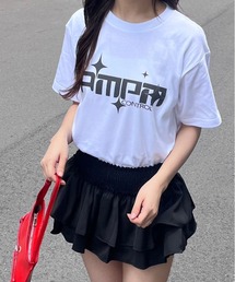 英字グラフィックプリント半袖Tシャツ(hsyd)