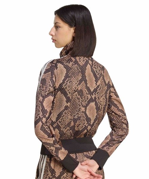 adidas(アディダス)の「adidas SNAKE PRINT SATIN FIREBIRD TRACK TOP / アディダス スネーク プリント サテン ファイヤーバード トラックトップ(ジャージ・レディース・ベージュ・L/M/S)」の5枚目の写真