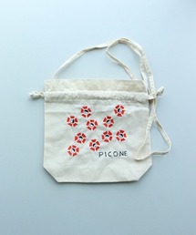 刺繍巾着ショルダーバッグ