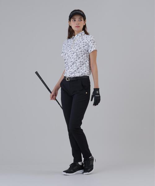 St ANDREWS(セントアンドリュース)の「【St ANDREWS】【吸水速乾】ケルトリーフプリント半袖シャツ (WOMENS)(ポロシャツ・レディース・ブラック/ホワイト・S/L/M)」の11枚目の写真